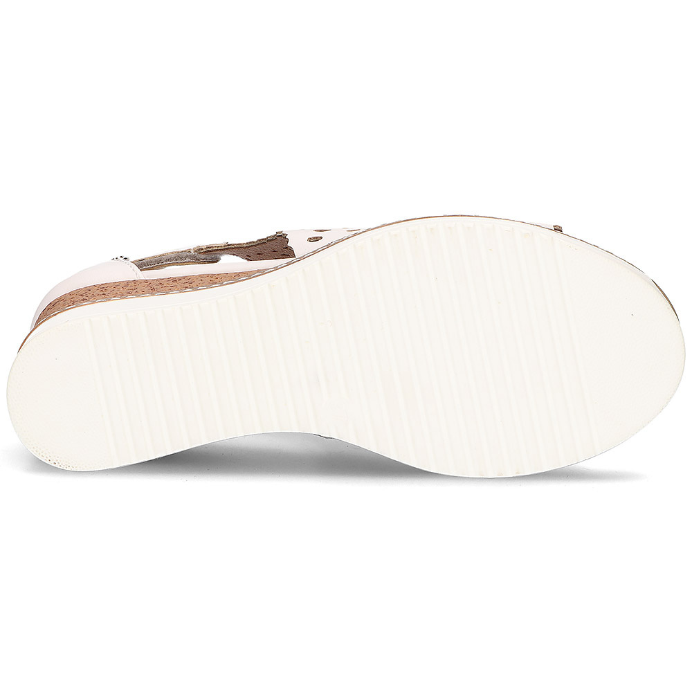 Sandały na koturnie Filippo DS2074/21 WH białe