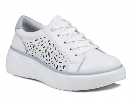 Skórzane sneakersy damskie Evento 24SP18-6880 biały