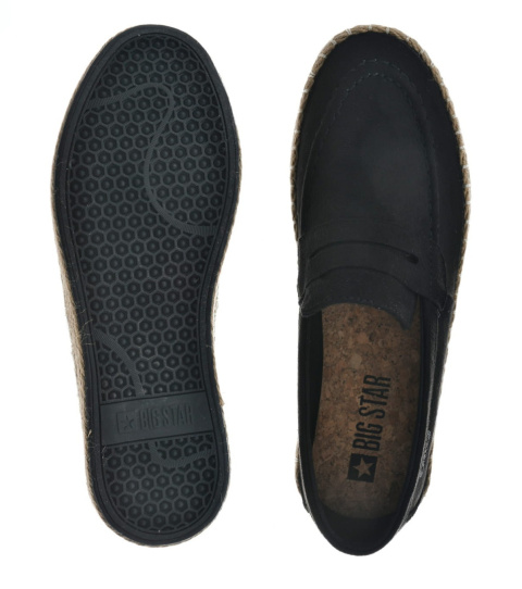 Espadryle męskie materiałowe Big Star Shoes NN174046 czarny