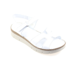 Skórzane sandały Ravini E-1015 biały
