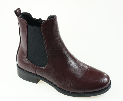 Botki damskie Sixth Sens C678-1 bordo