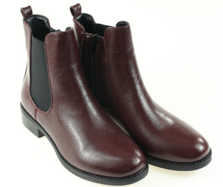 Botki damskie Sixth Sens C678-1 bordo