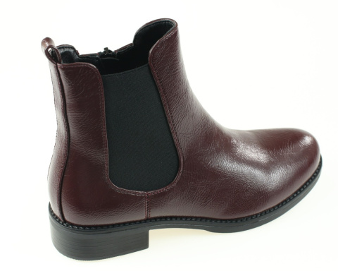 Botki damskie Sixth Sens C678-1 bordo