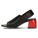 Skórzane sandały damskie Filippo DS3729/22 BK czarne