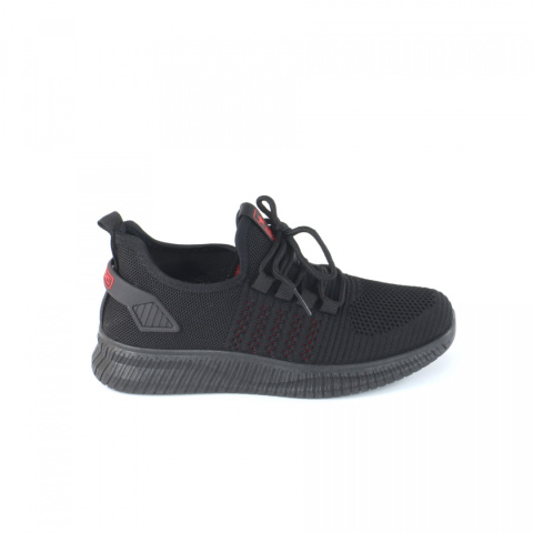 Sneakersy damskie News 21TX02-3677 czarne/czerwone