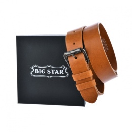 Skórzany męski pasek Big Star Shoes JJ675050 95cm brązowy