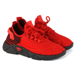 Sneakersy męskie Camo 7111-1 czerwony